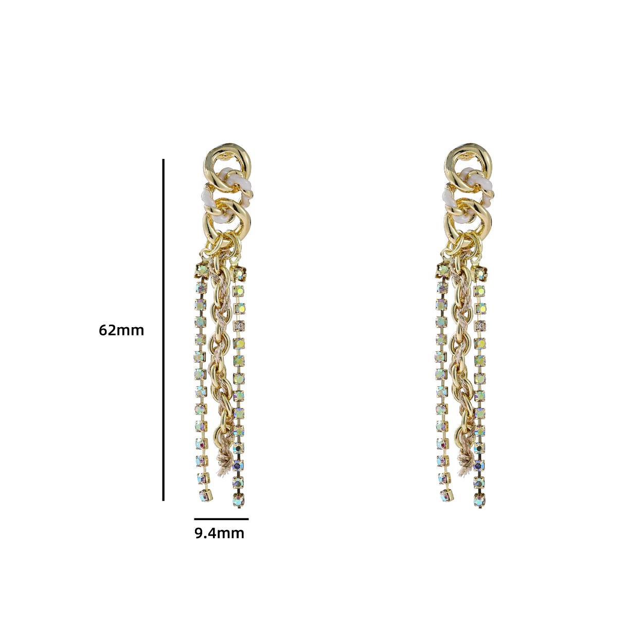 Fringe Earring - 14K + White
E4028-1