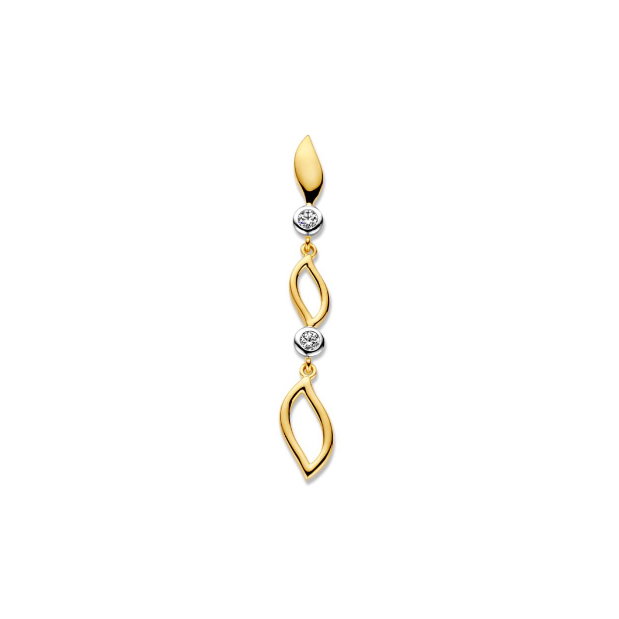 Hanger goud 18kt met zirconium