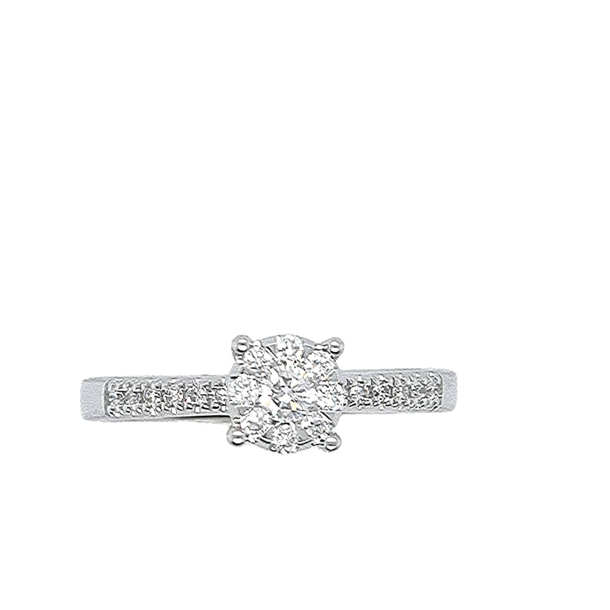 Ring wit goud 18kt met diamanten.
