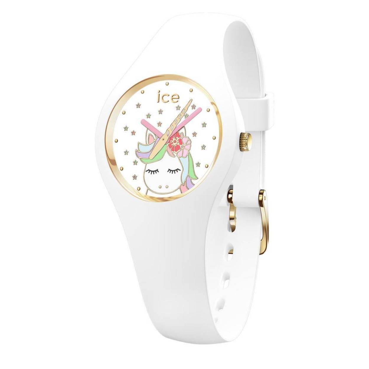 Dit trendy Ice-watch IW018421 Kidshorloge Ice Fantasia staal-siliconen wit 28 mm beschikt over een quartz uurwerk en een prachtige wite band. De kleur van de ronde kast van dit horloge is wit. Het glas van dit horloge is gemaakt van sterk mineraalglas. Dit prachtige horloge van Ice Watch is gemaakt van siliconen. De wijzerplaat is wit.