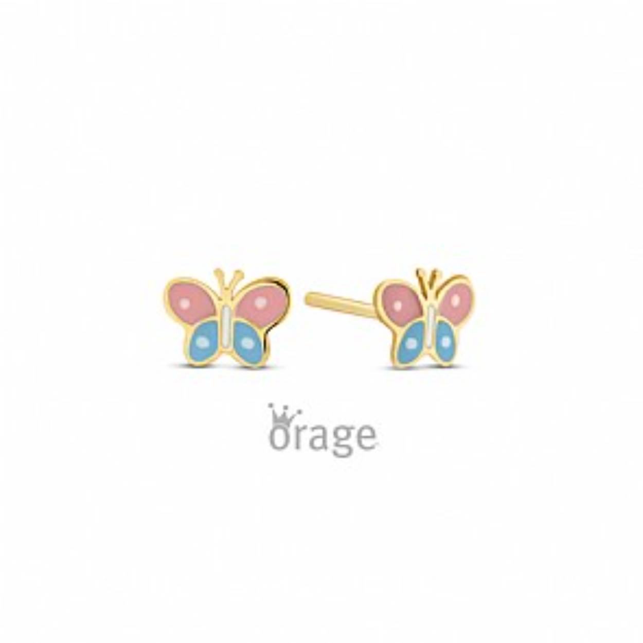 9 kt gouden oorstekers 'vlinder' van het merk Orage kids
