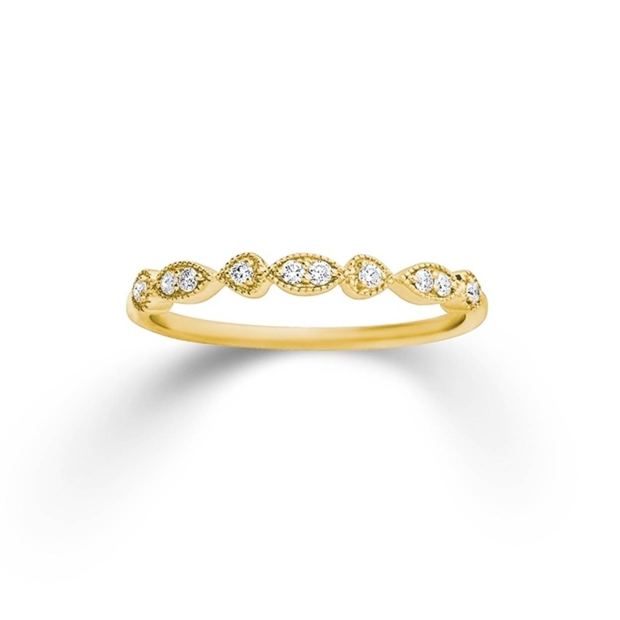 geelgouden ring  met diamant