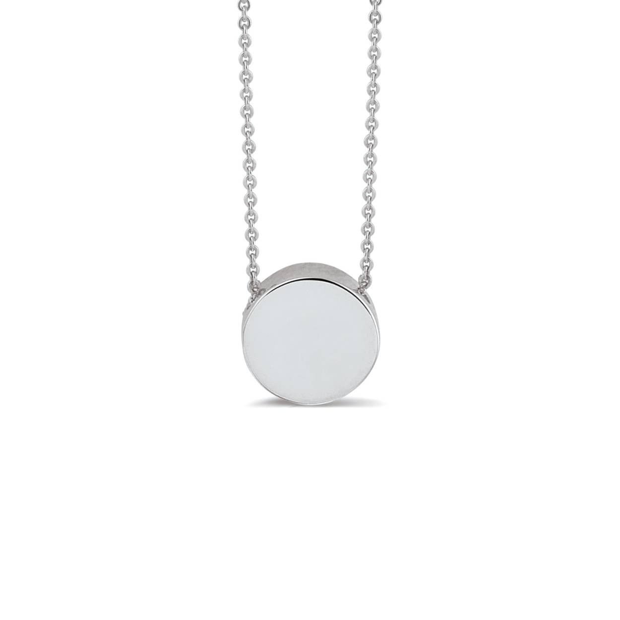 SILVER MINI DISK/CHAIN 42CM