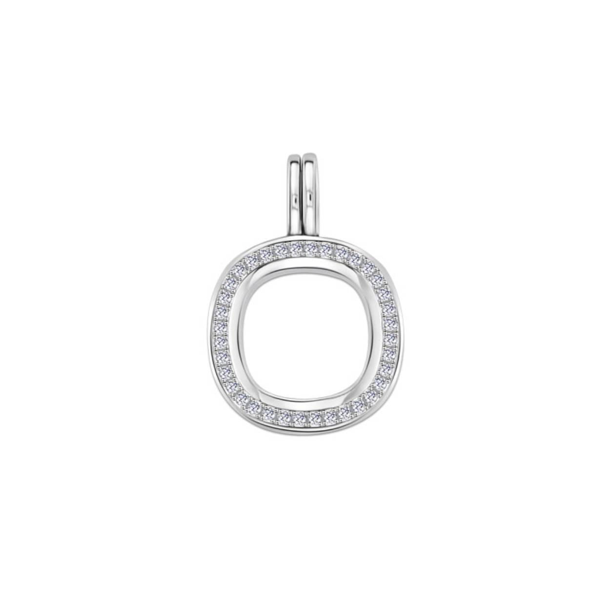 My Imenso zilveren medaillon Quadrati zirkonia 13 mm, mix and match met de verschillende (edel) stenen die in dit leuke medaillon passen.