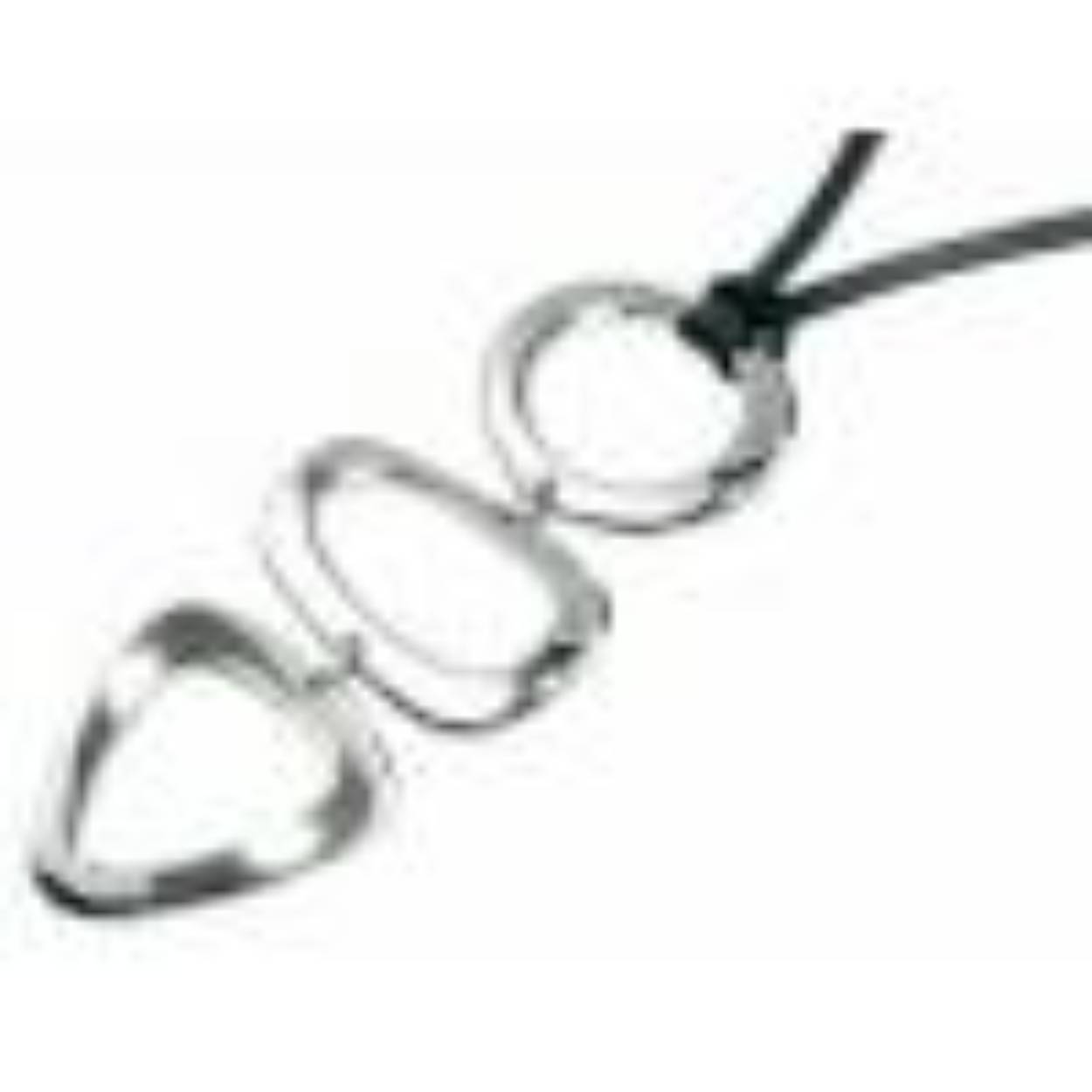 Fossil dames collier leer en edelstaal
