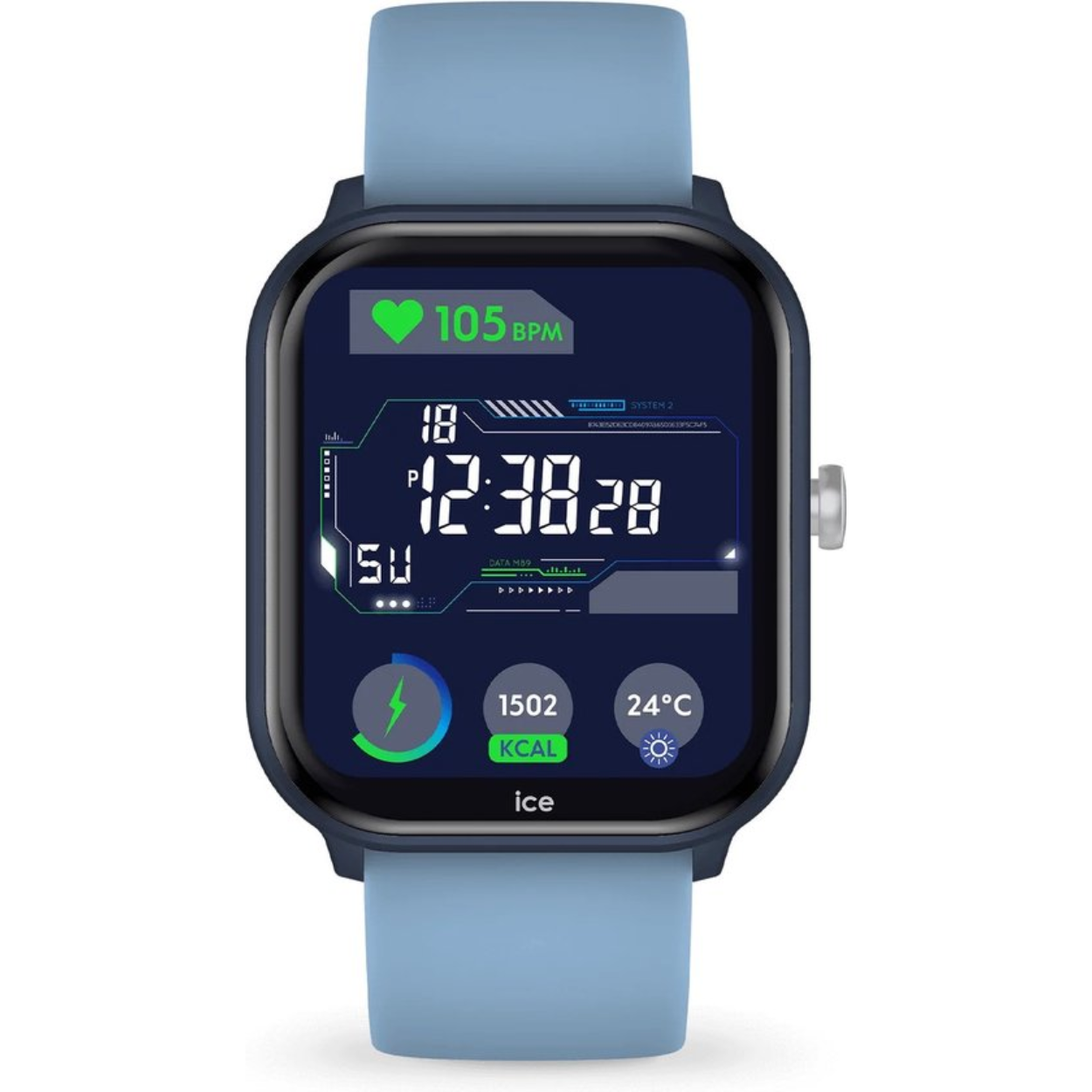 Ice Watch ICE smart junior 3.0 - Blue - Light blue 024296 Horloge - Siliconen - Blauw - Ø 38 mm