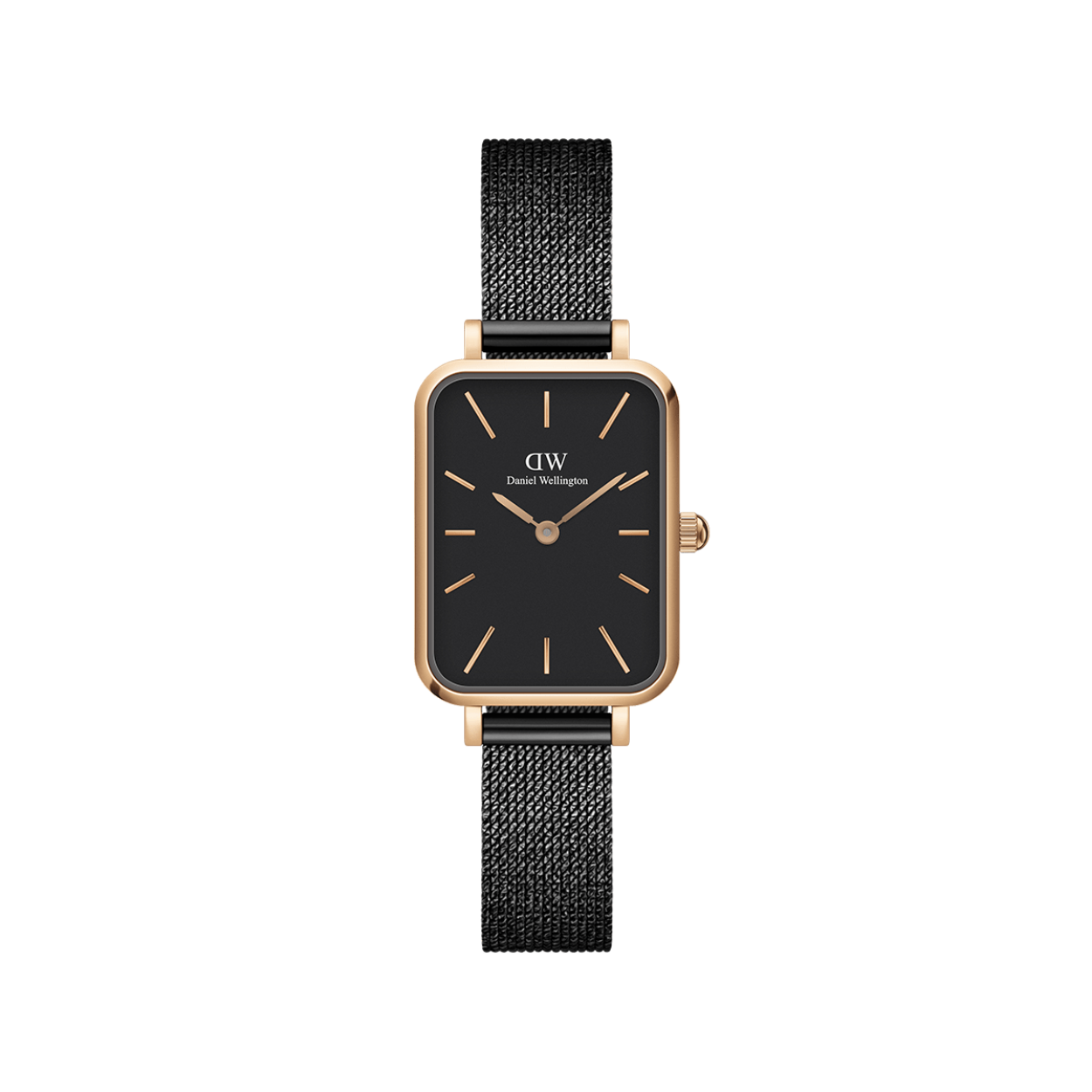 Het Daniel Wellington Quadro Pressed Ashfield Rosegold 20x26mm DW00100433 Dameshorloge heeft door de speciale milanese band en rechthoekige rosé goudkleurige kast een elegante uitstraling. Het ultra dunne (6mm) Daniel Wellington horloge is geschikt voor elke gelegenheid. De Quadro met zwarte wijzerplaat, eigentijds tintje en frisse look, is nu al een designklassieker. Het is een stijlvol horloge dat zowel modern als tijdloos is. Het Quadro Pressed Ashfield horloge heeft een quartz uurwerk, mineraal glas en is 3 ATM waterbestendig. Met dit Daniel Wellington Quadro Pressed Sheffield horloge straal je zelfvertrouwen uit.