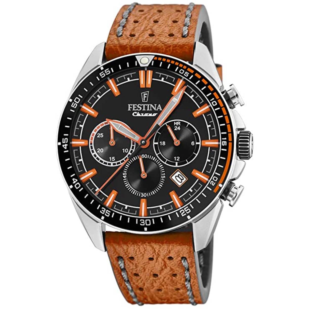 Stalen horloge van Festina met chronograaf