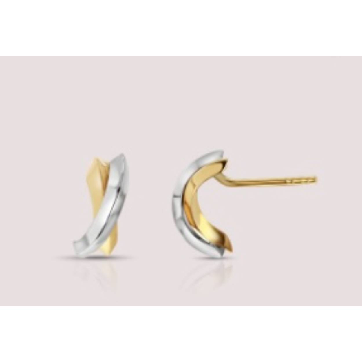 Huiscollectie 14krt bi-color gouden oorknoppen 32249-BI
Kleur van de fantasie oorknoppen is geel-wit.