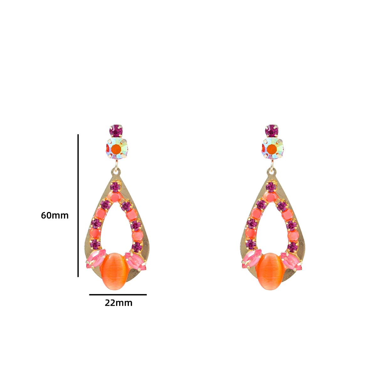 Bedazzeld Drop - 14K + Coral
E4042-4