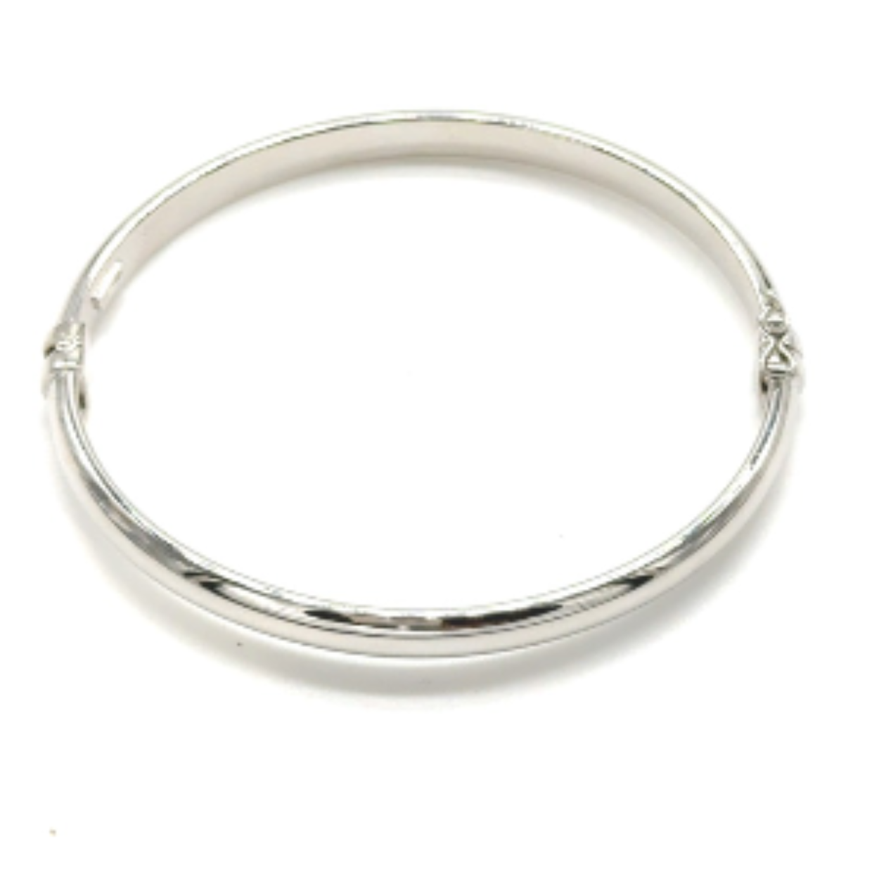 14k witgouden slavenarmband bangle. 5.8 mm breed/ 60mm diameter/ ca 7.6