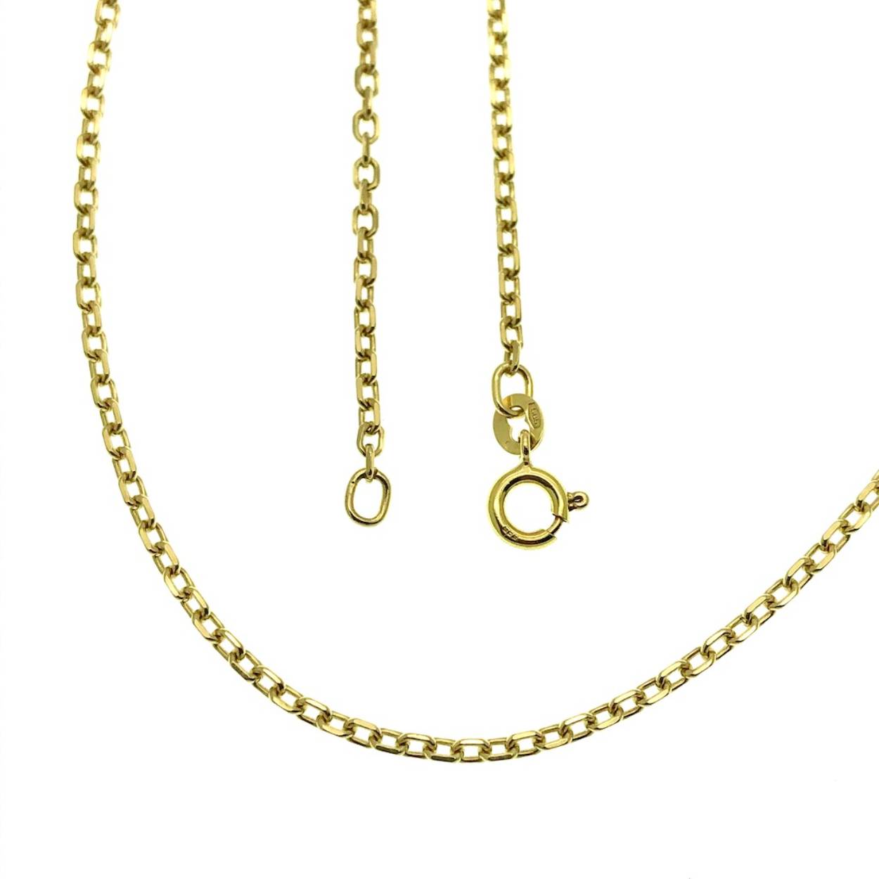 14 Karaat geel gouden collier anker schakel 1mm