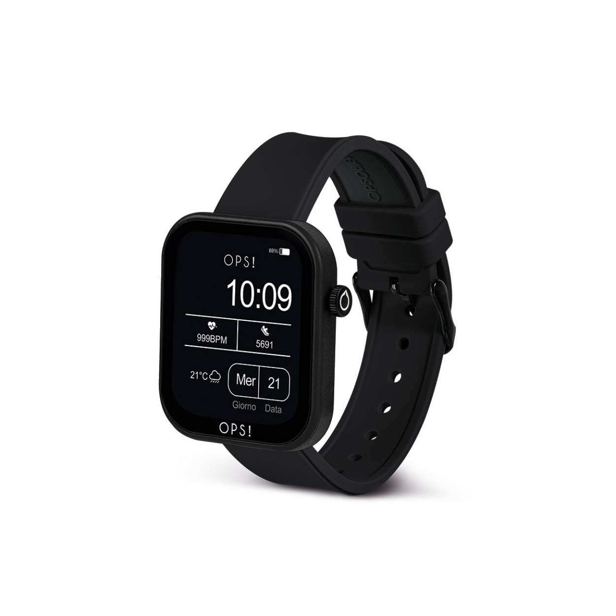SMARTWATCH ACTIVE CALL - black case + black strap