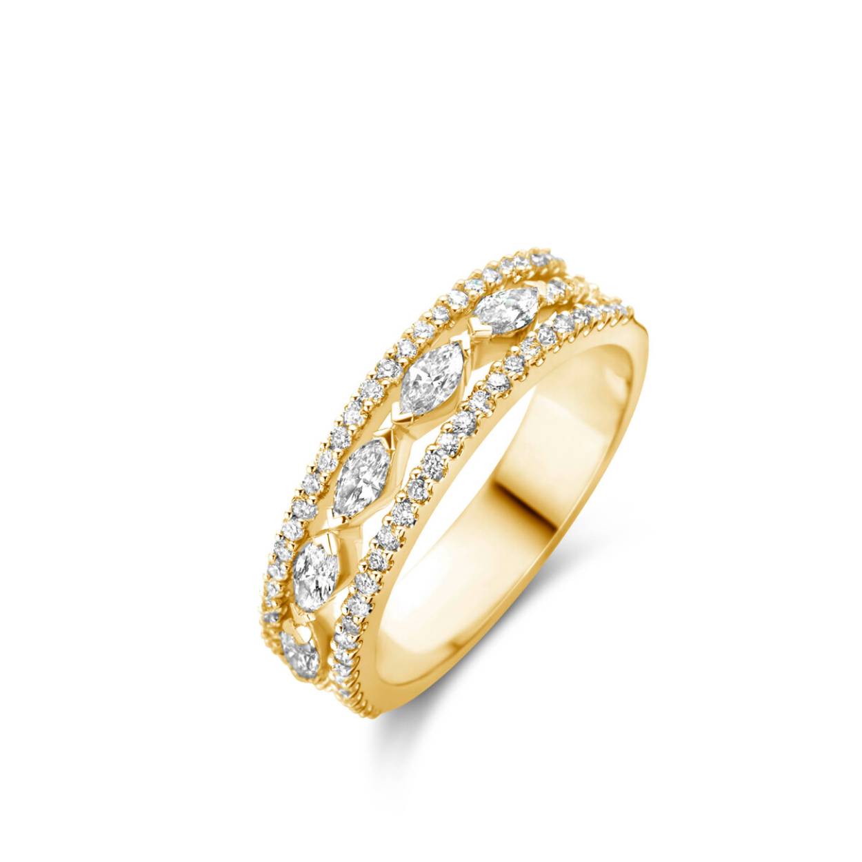 Naiomy Gold goud 18k gezet met briljant 30p