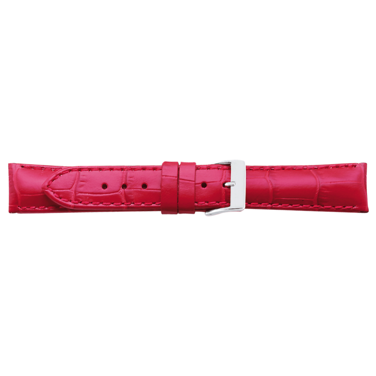 Horlogeband 755 rood leer 18 mm