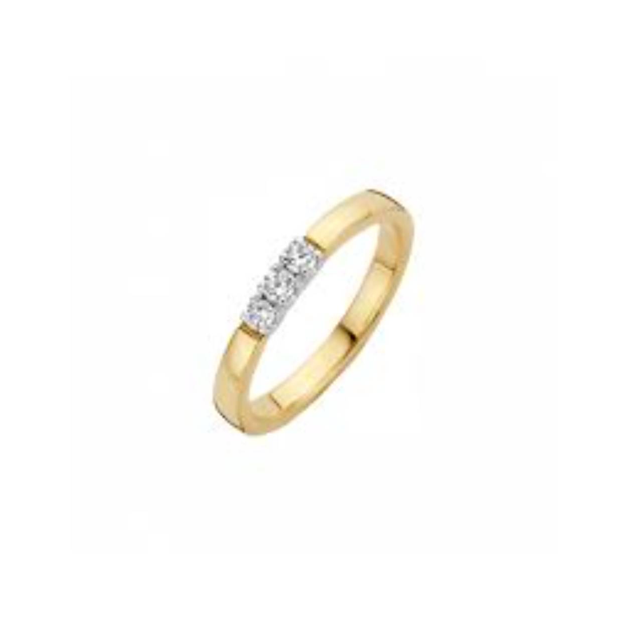 3 prachtige briljanten in de MEMOIRE ring, draagbaar elegant en schitterend, door de lage zetting bijna onverwoestbaar, heel mooi alleen te dragen of in combinatie met aanschuifringen. Je kunt je memoire ring completeren door er een set van te maken met hanger, half-creool, creool en zelfs een armband.