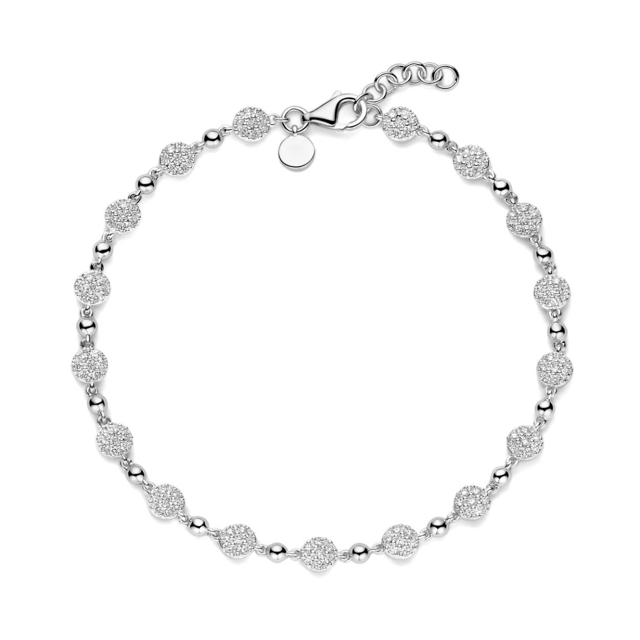 Practhige armbandin wit goud met Diamant
112 Diamant(en) briljant slijpsel 0.84 ct