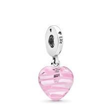 hanger hart roze glas