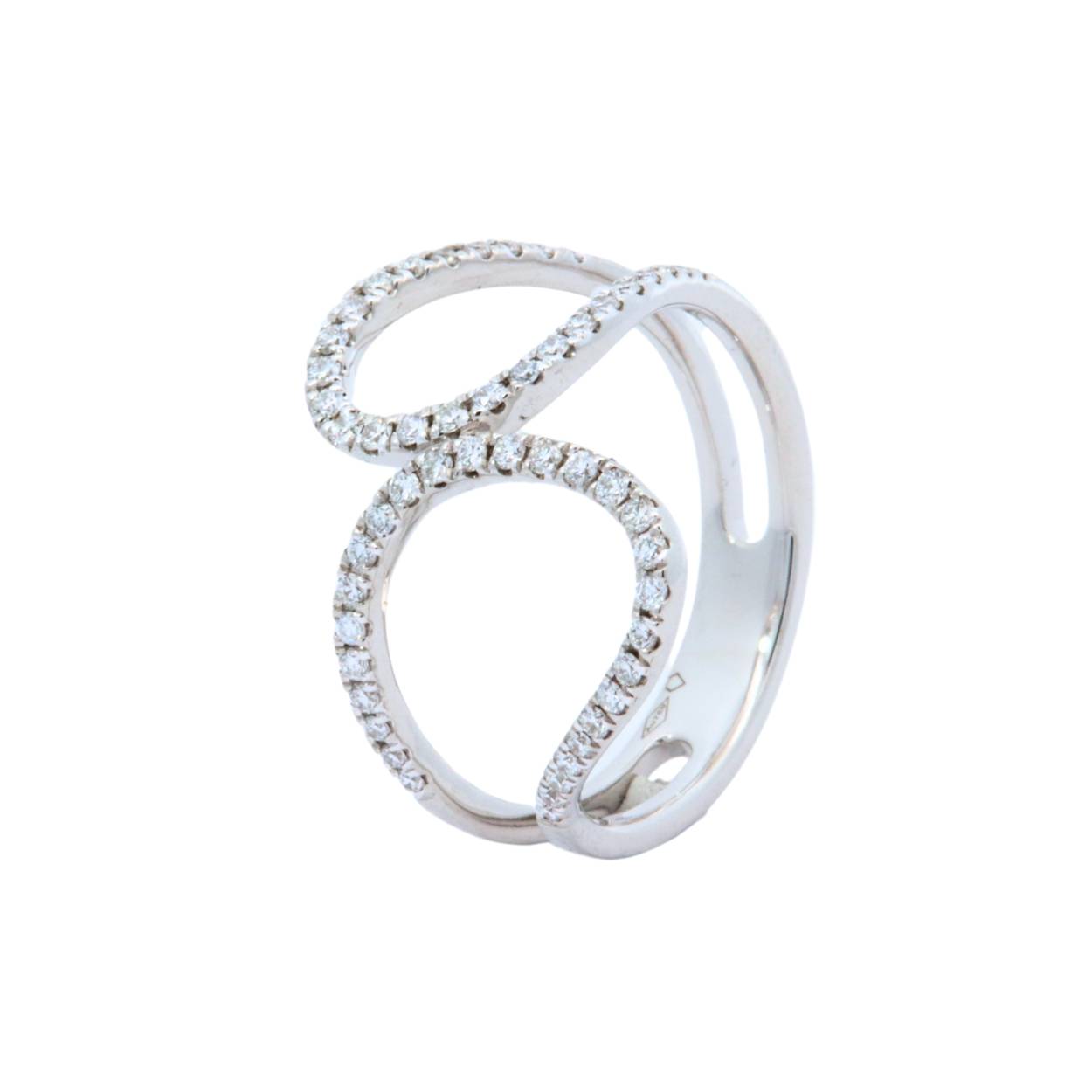 Ring in 18 kt witgoud met briljant 0.41ct