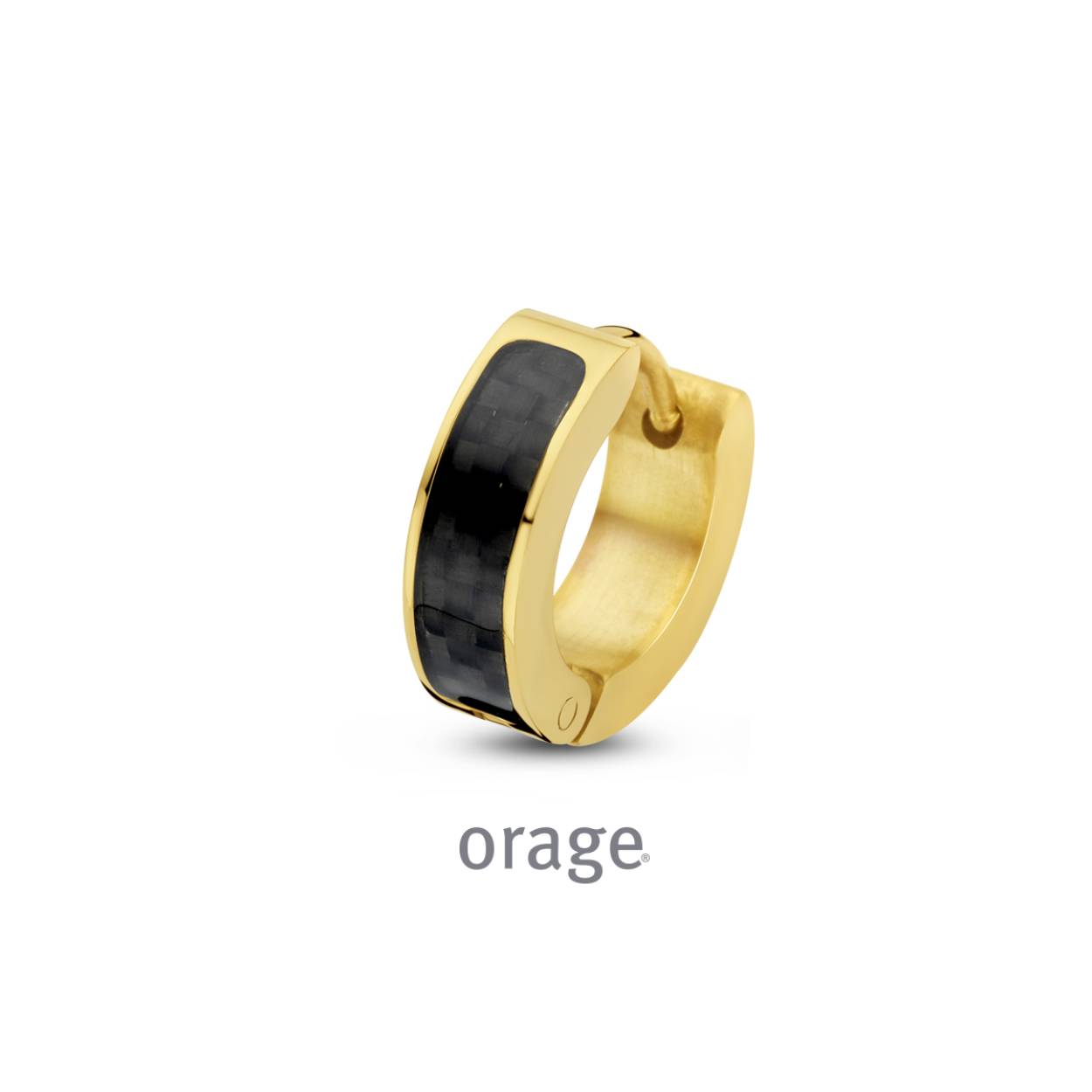 Orage oorring staal / carbon