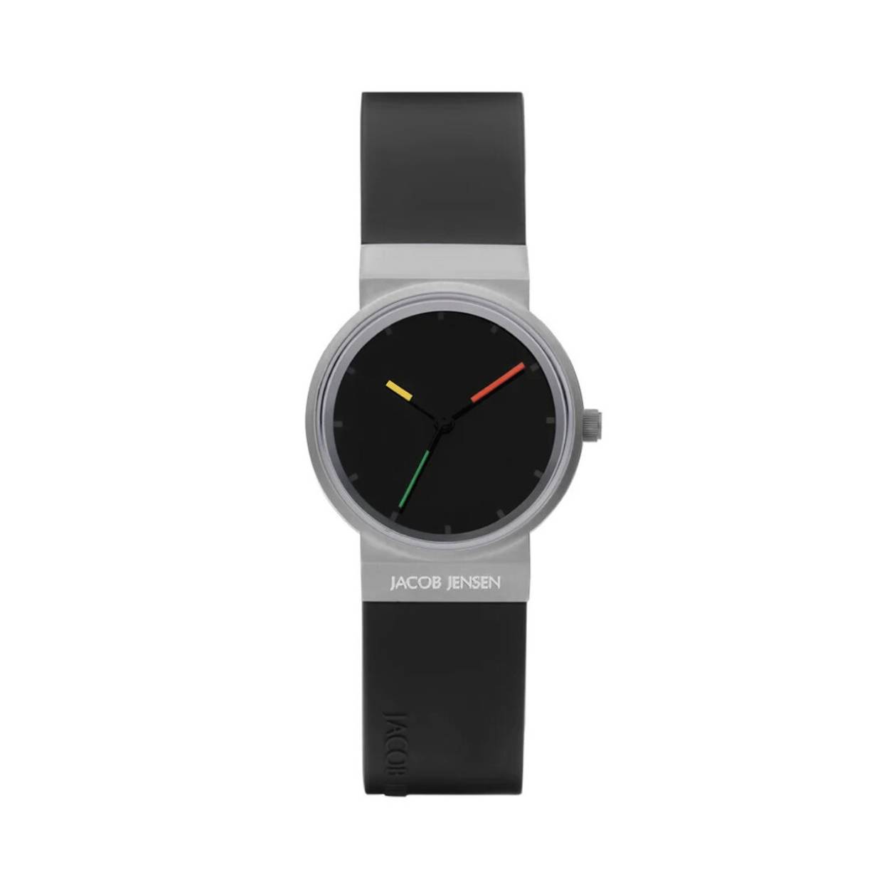 Dit is een horloge van het merk Jacob Jensen.
De specificaties zijn als volgt:
Kastmaat: 29 mm