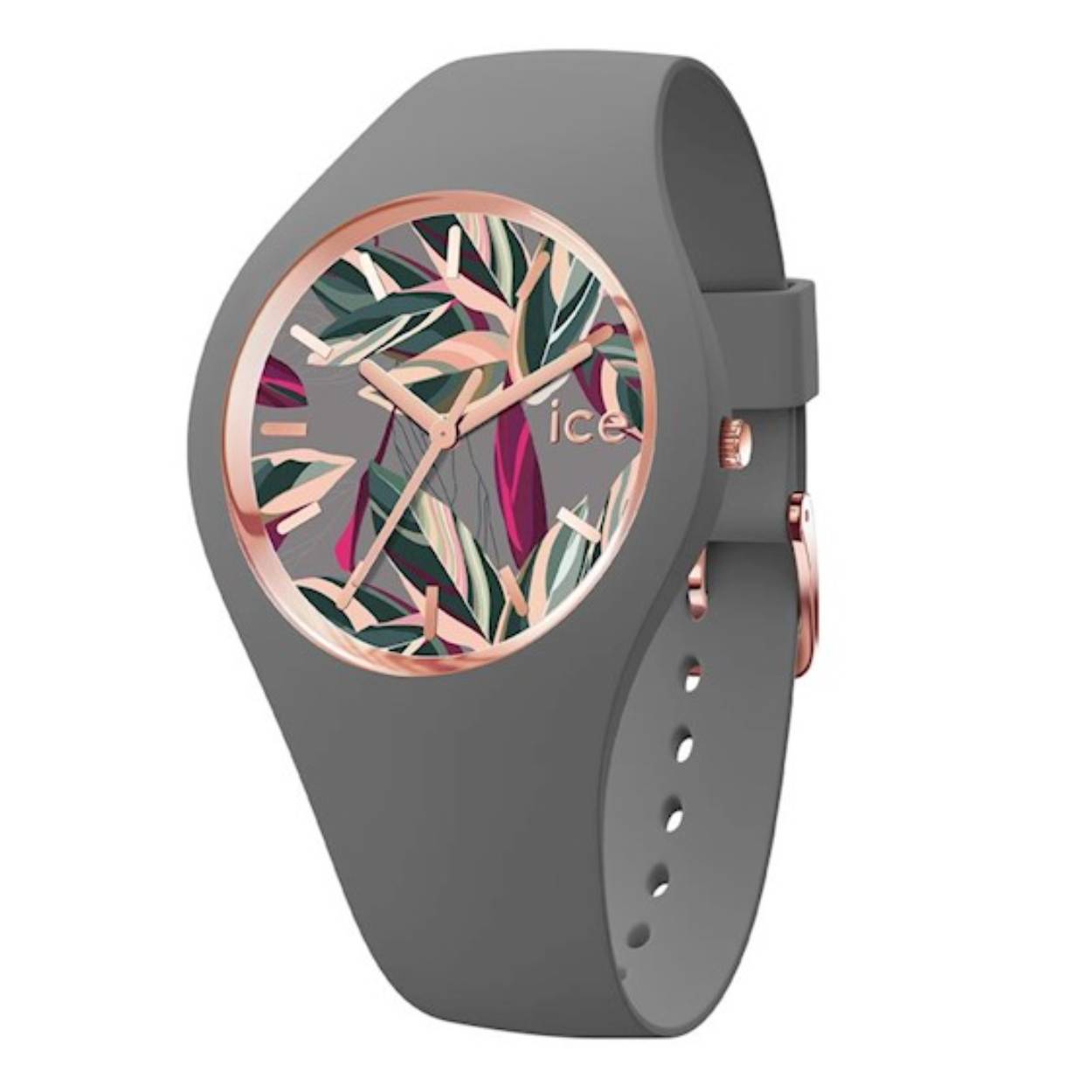Ice-Watch ICE Flower IW020515 Horloge - M - Grey leaves - 40mm