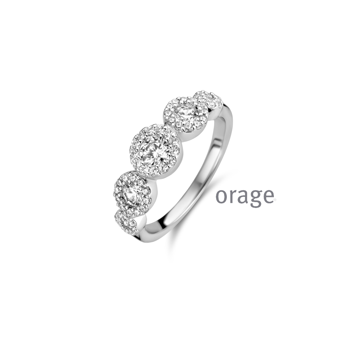 Zilveren ring met zirkonium - Maat 56