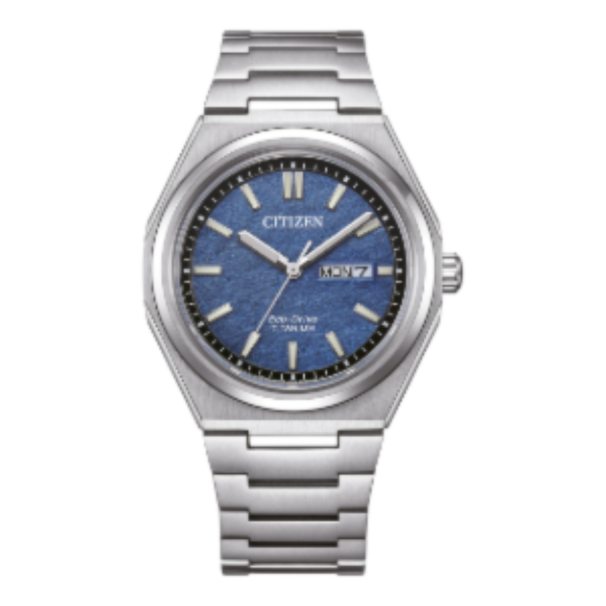 Herenhorloge met blauwe wijzerplaat
