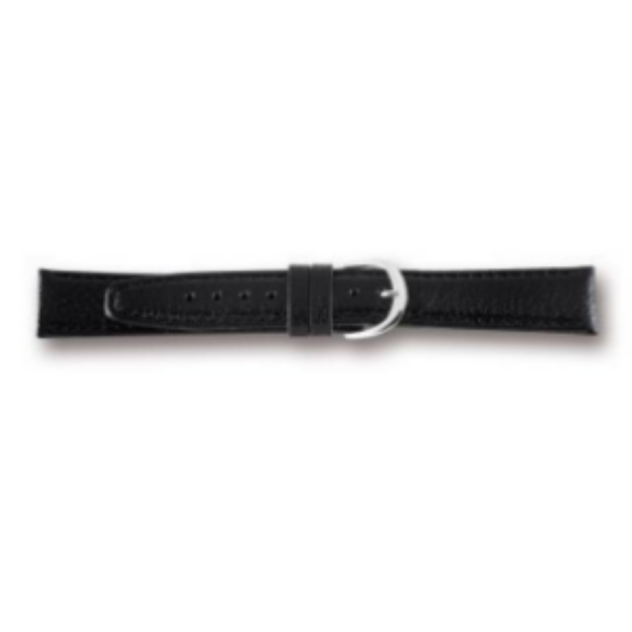 horlogeband zwart leer 12mm xl