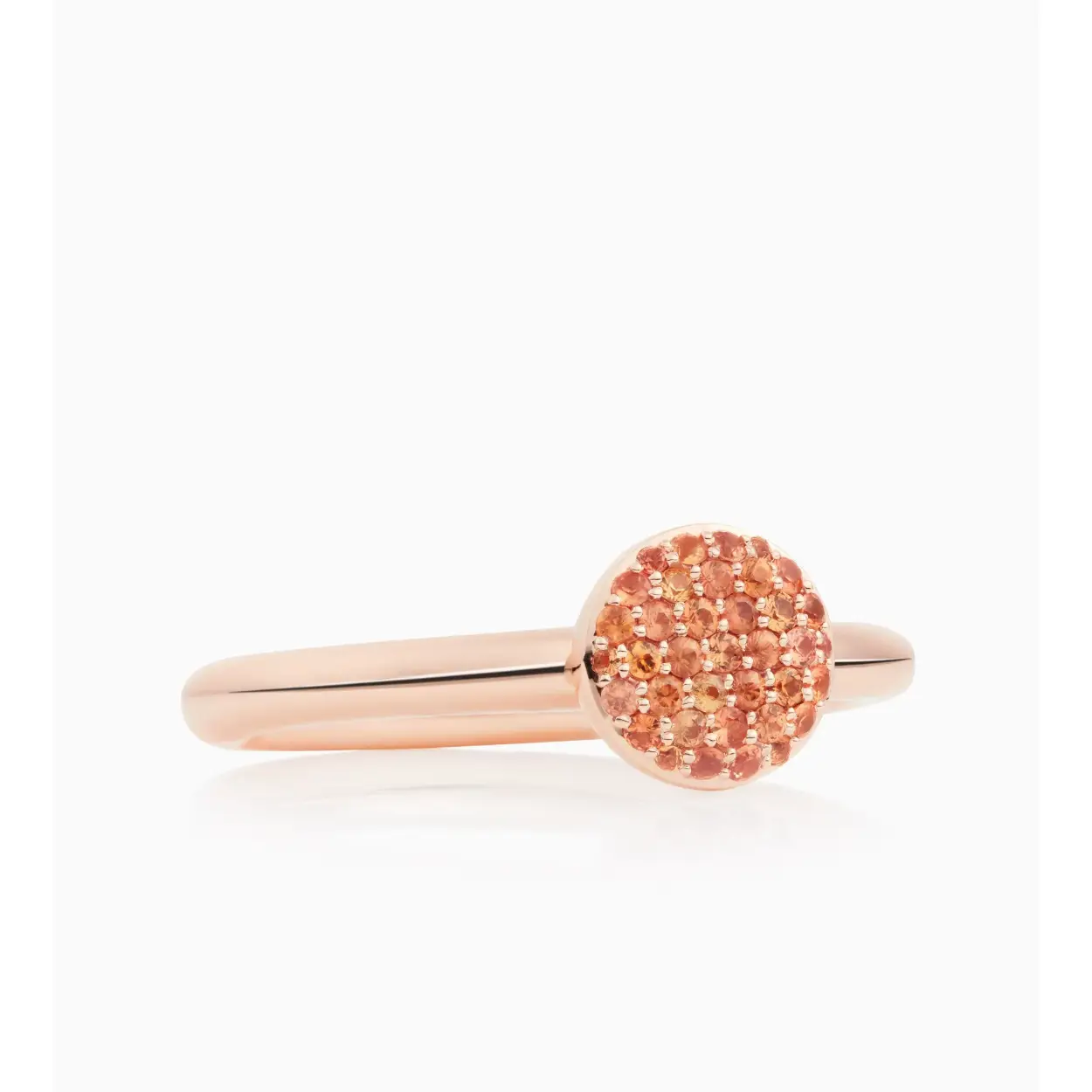 stardust ring met oranje korund