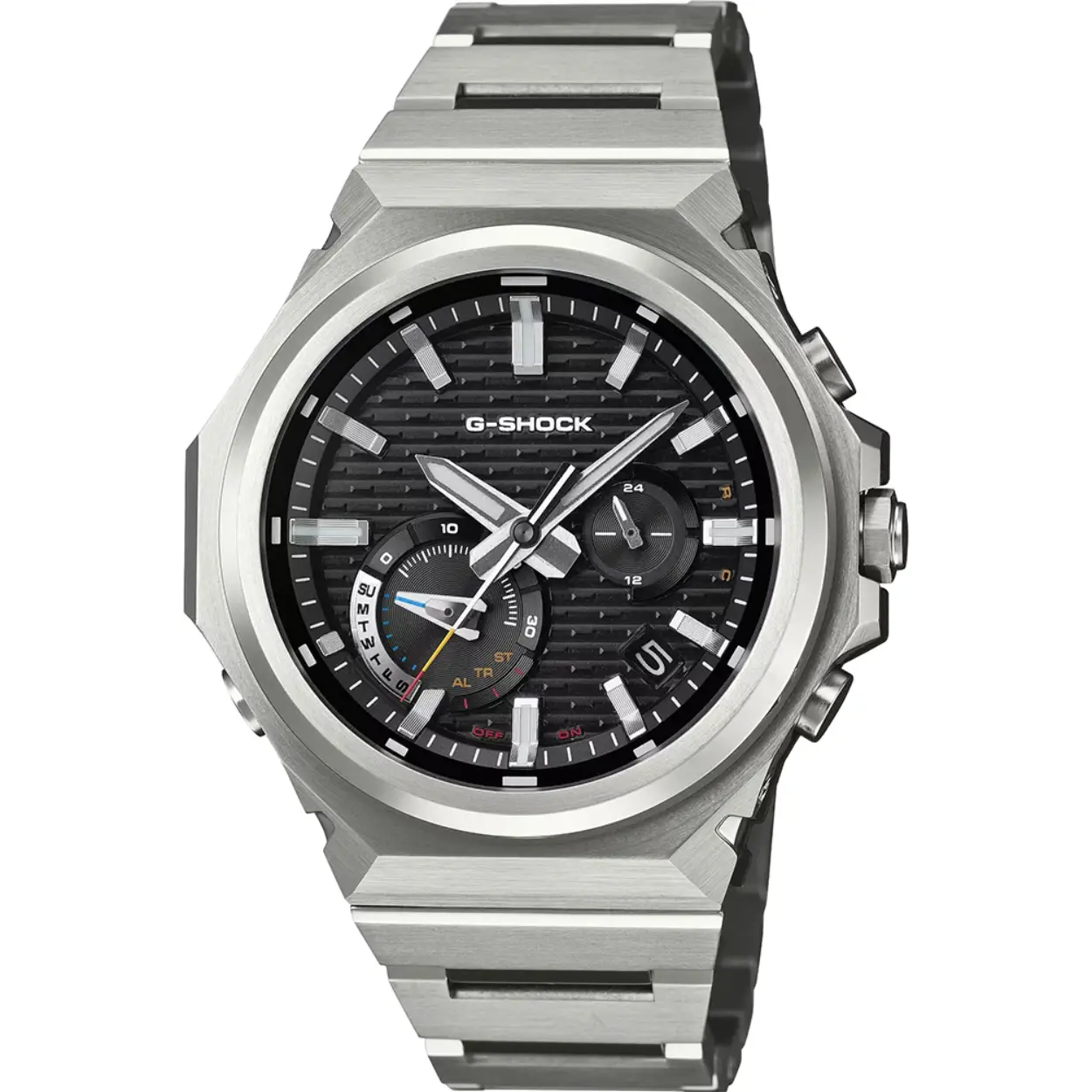 G-Shock G-Steel GST-B1000D-1AER Horloge

Dit G-Shock horloge heeft een kast gemaakt van Roestvrijstaal met een diameter van 44 mm en is voorzien van een Roestvrijstaal band. In de kast bevindt zich een Casio kwaliteitsuurwerk en is afgewerkt met Mineraalglas.

Het horloge is 20ATM. Dit betekent dat het horloge geschikt is om mee te duiken. Verder wordt het horloge geleverd met 2 jaar garantie.