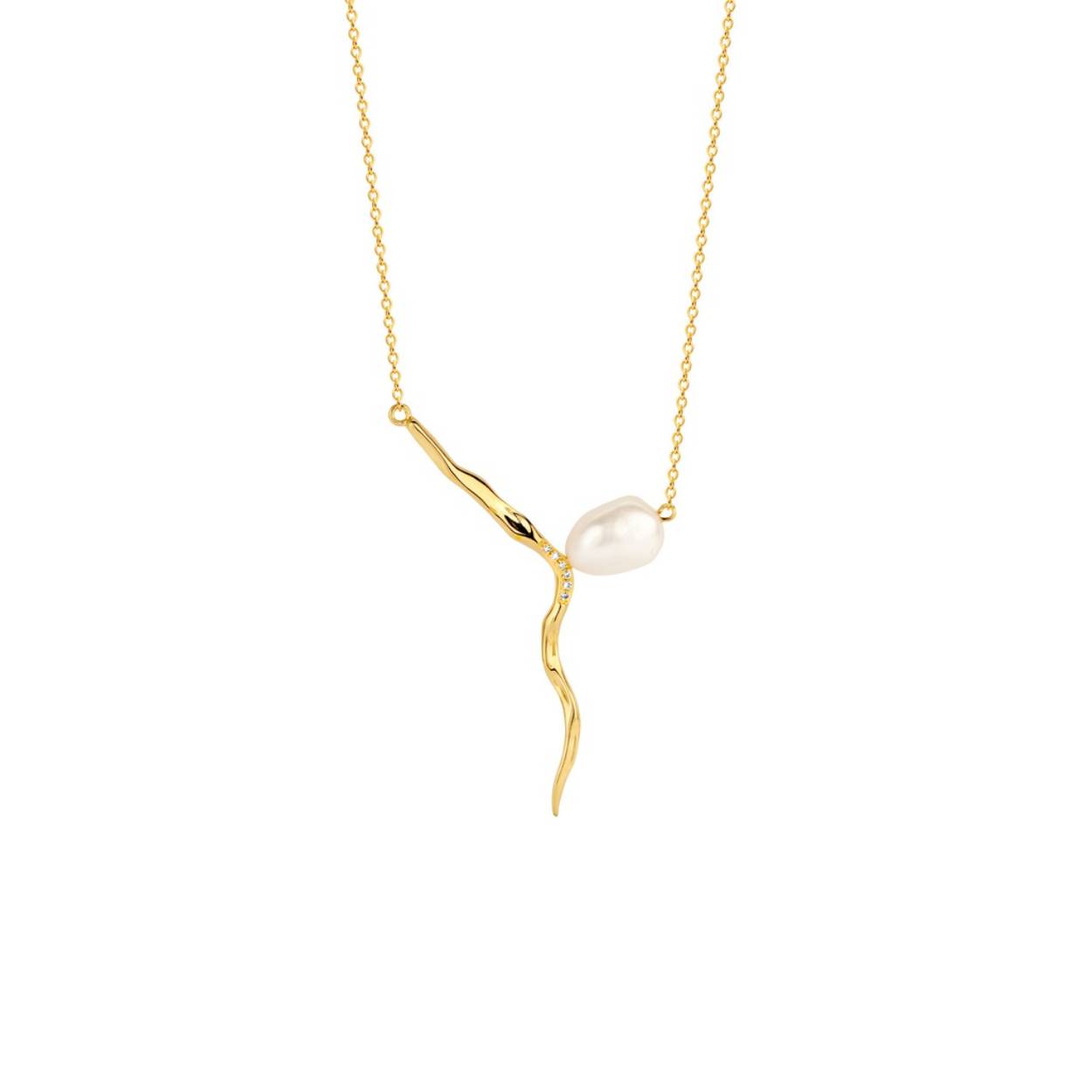 Ge&iuml;nspireerd door Marilyn Monroe. godin van het witte doek. Een sensueel vloeiende ketting met 10x diamanten.