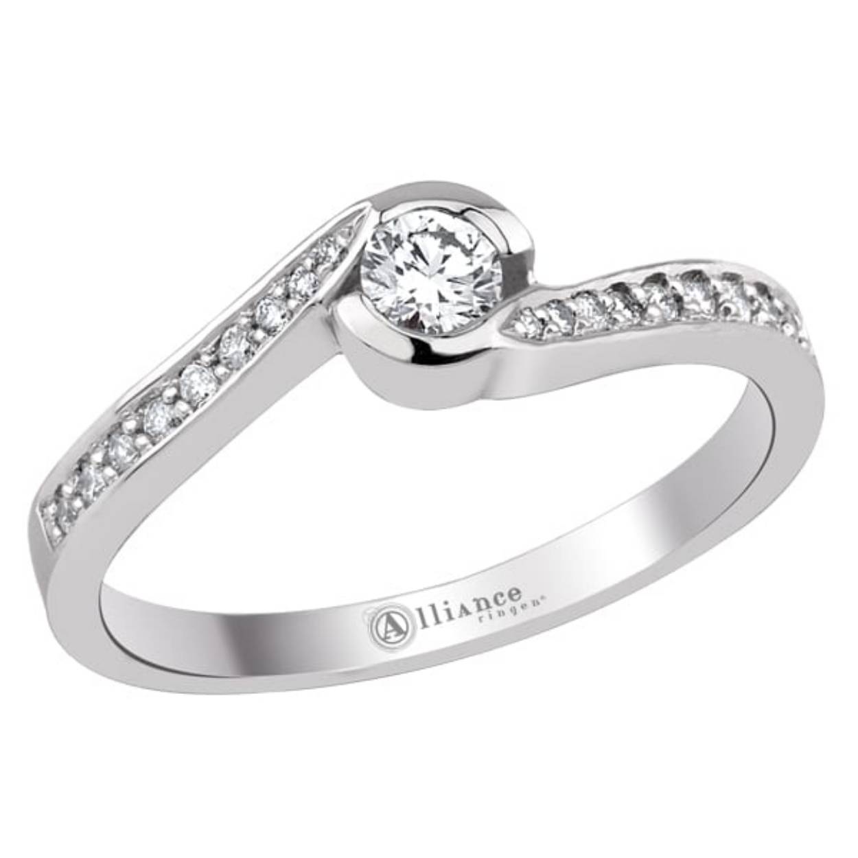 Zilveren ring met swarovski kristal