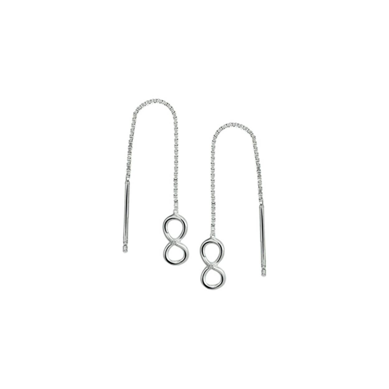 Zilveren oorhangers gerhodineerd