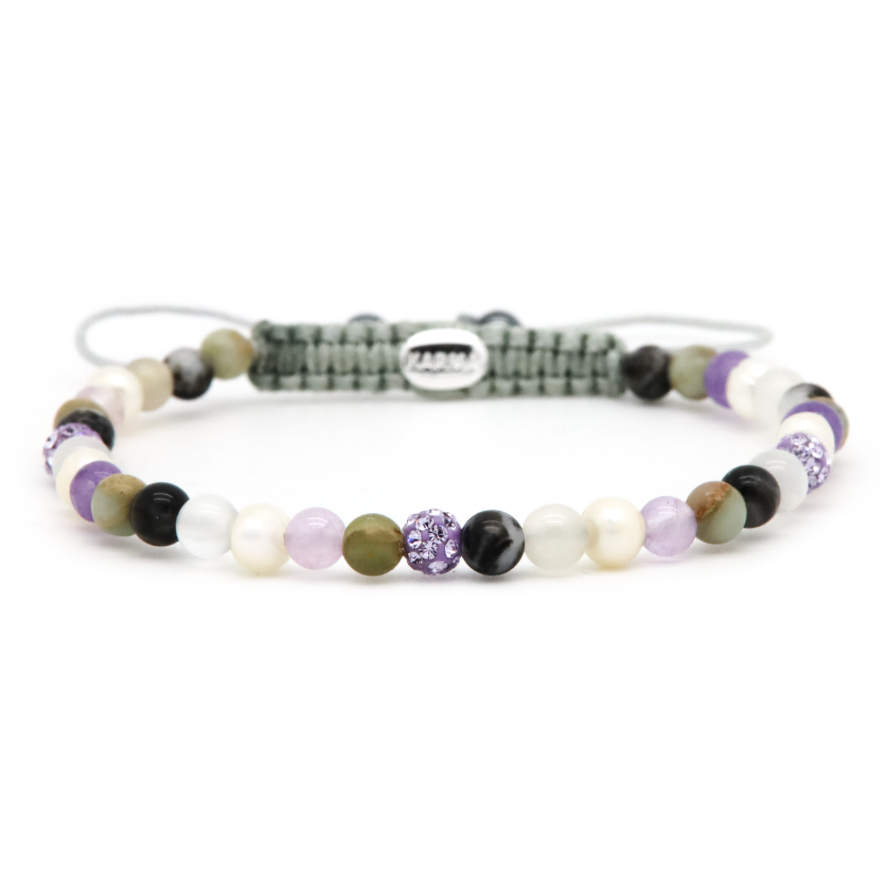 Karma armband, Spiral Lilac Sparks xxs (lilac crystal)