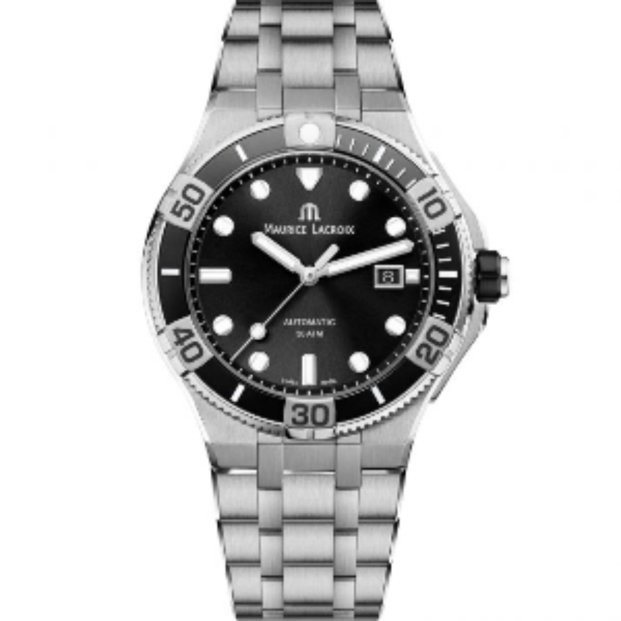 Dit is een horloge van het merk Maurice Lacroix. Dit horloge komt uit de serie AIKON.

De specificaties van dit horloge zijn: 
Kast:
Kastmateriaal: Edelstaal
Kastkleur: zilver
Kastvorm: Rond
Kastmaat: 43 mm
Wijzerplaatkleur: zwart

Band: 
Bandmateriaal: Roestvrij staal
Bandkleur: zilver

Overige specificaties:
Glassoort: Saffier kristal
Analoog
Datum