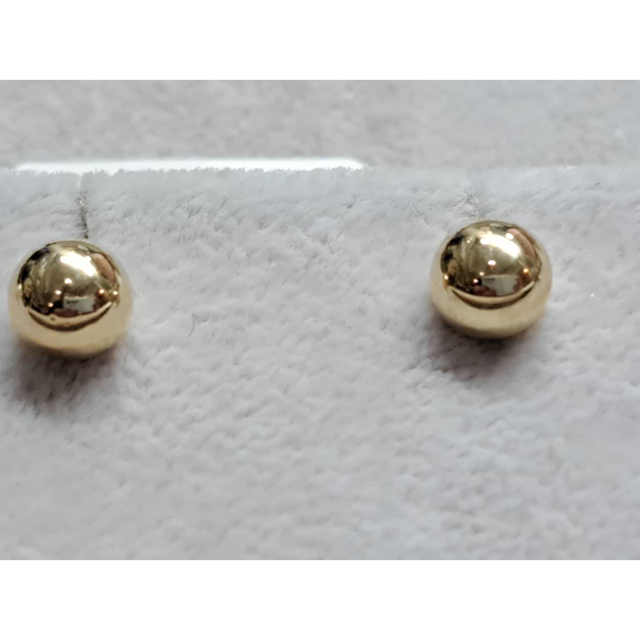 14 Karaat geel gouden oorstekers bol vorm 