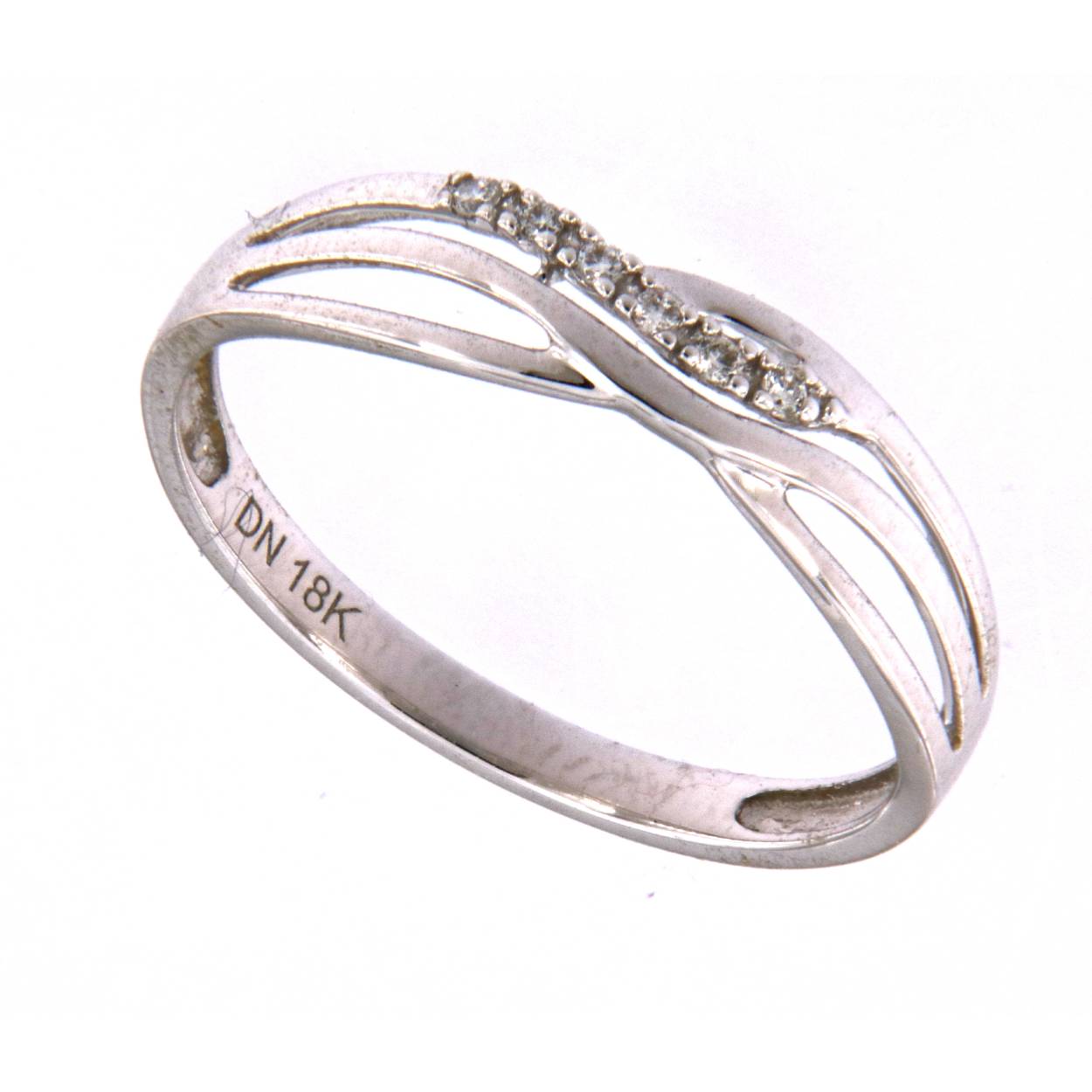 ring in wit goud met briljant 0.03ct