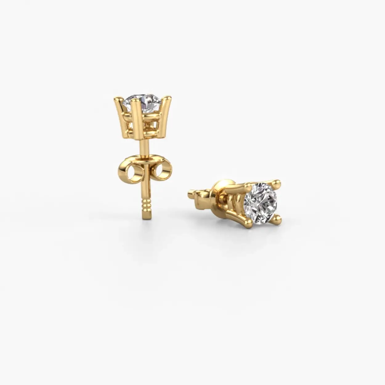 18k geelgouden diamanten oorbellen 0.30 ct