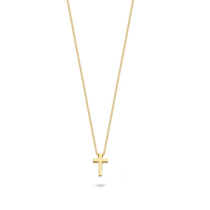 Blush - 14kt geelgouden collier incl. kruis hangertje - 3091YGO