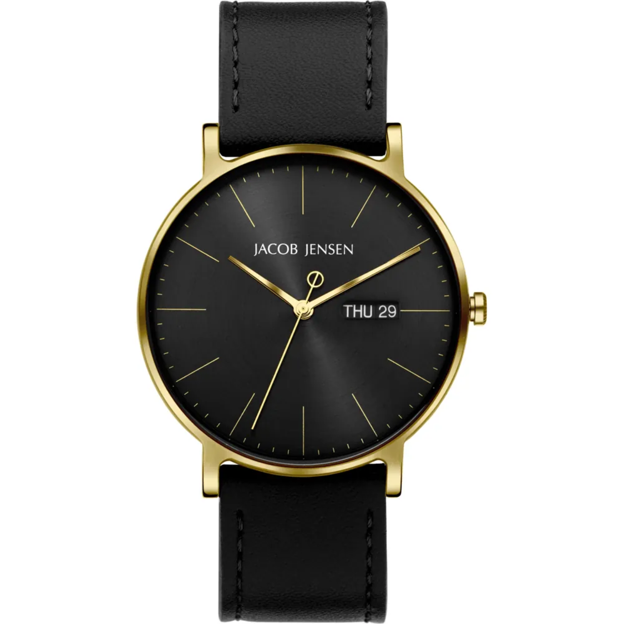 Dit is een horloge van het merk Jacob Jensen gemaakt voor heren.
De specificaties zijn als volgt:
Kastmaat: 40
Kastdikte: 8
Bandlengte: 19
Bandbreedte: 20
Waterdichtheid: 5 ATM / 50 Meter / 165 Feet
Dit horloge heeft de volgende functies/eigenschappen:
Datumaanduiding
Dagaanduiding