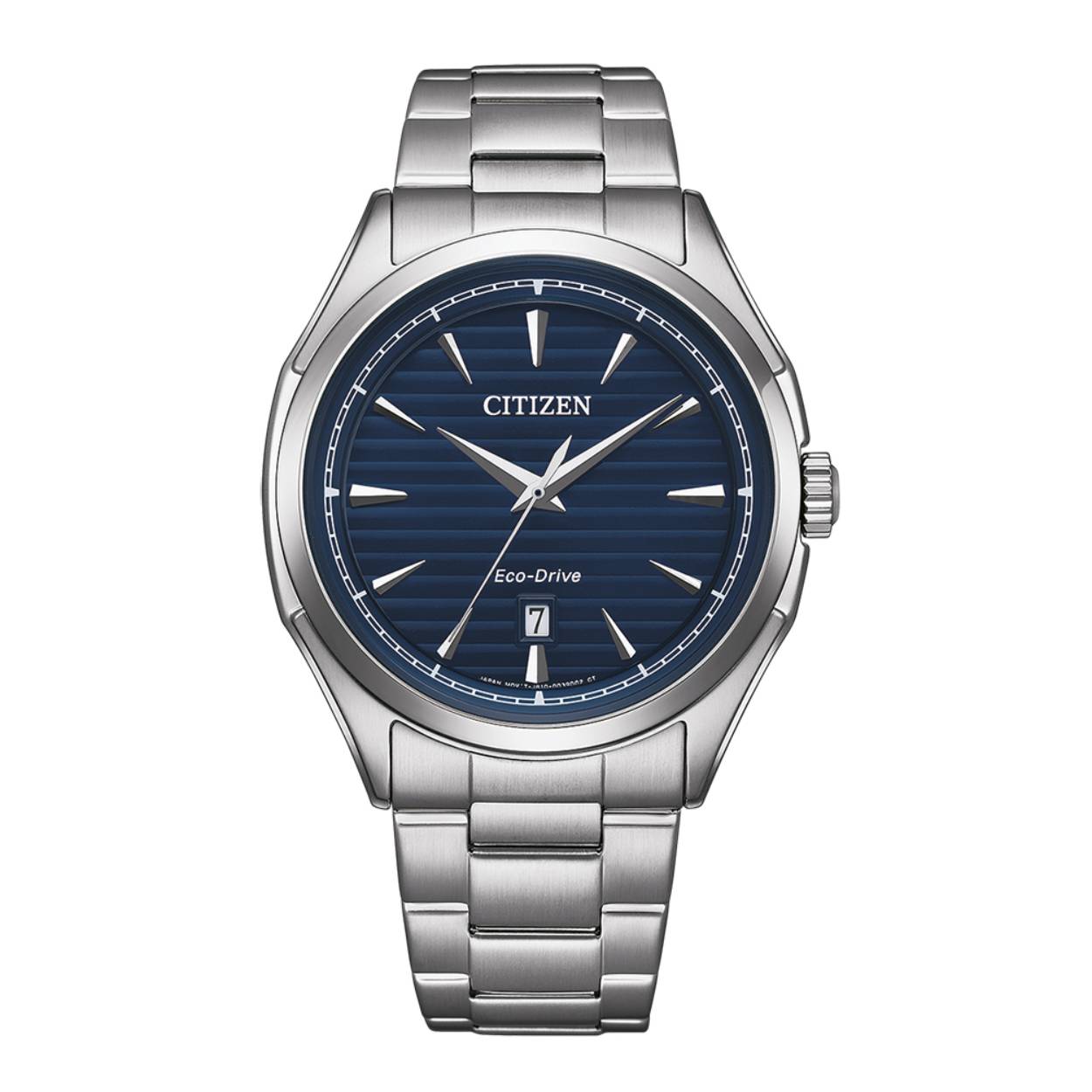 Citizen herenhorloge eco-drive 10 bar blauwe wijzerplaat