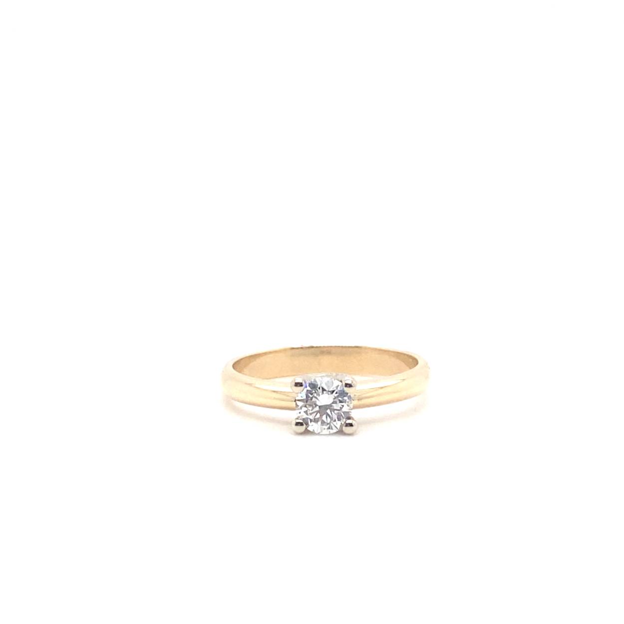 Gouden solitair ring SR3 0.50CT F/VVS1 met GIA certificaat SCHV-SR3050CTF-VVS1