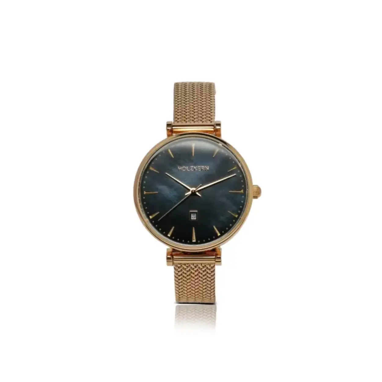 Laughter is welcome! The louder the better, the more exuberant the more infectious. Laughter is healthy and the best training for your abs.

Our unique Giggles provides you with happiness and laughter every day, even if the sky remains grey. Let golden stainless steel and iridescent nacre sweeten your day as you set new trends with a natural timepiece featuring a milanaise bracelet!
