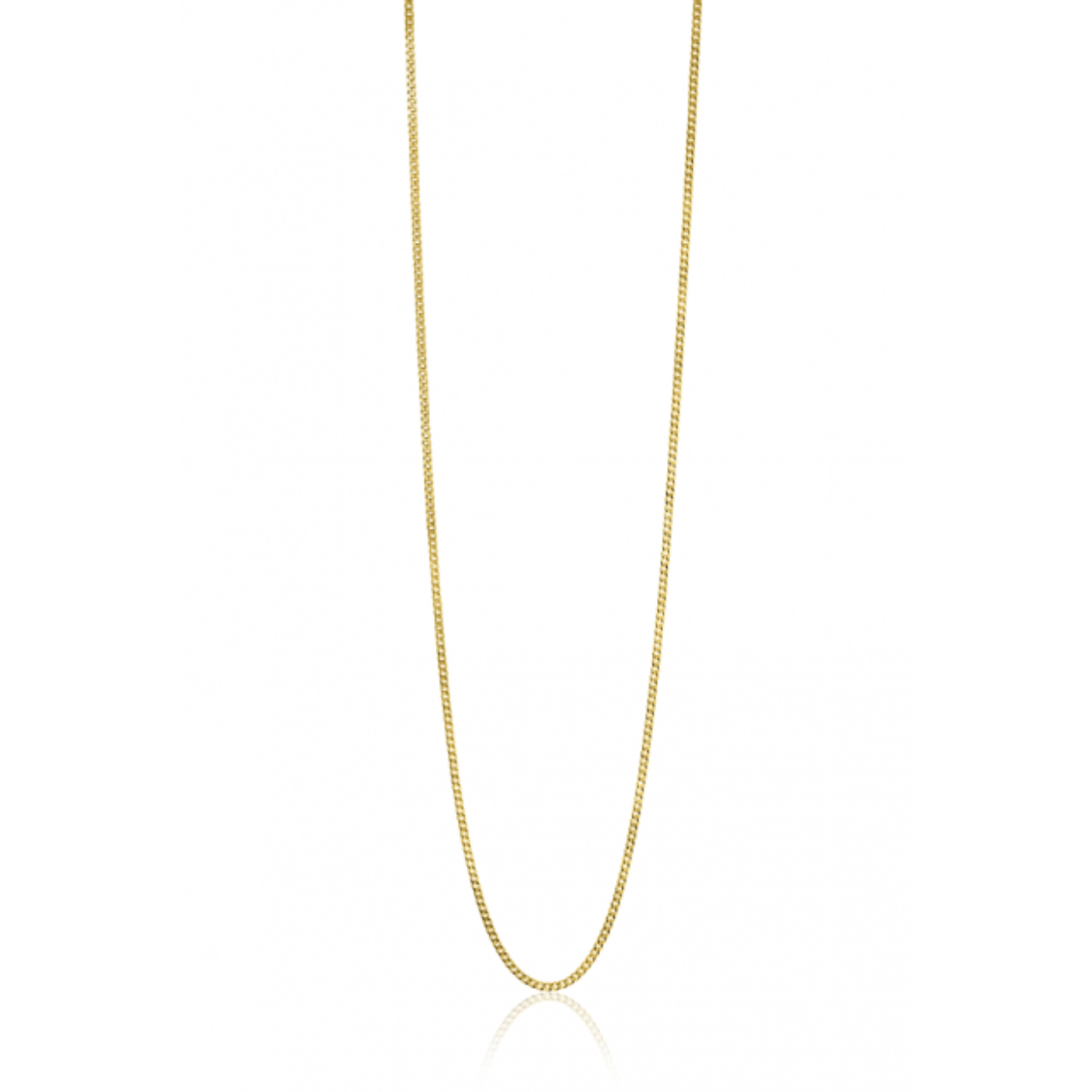 45cm ZINZI Gold 14 krt gourmet ketting 0,8mm breed, ideaal om je hanger aan te bevestigen ZGLG45-08