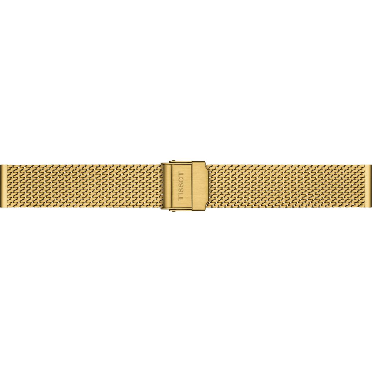 Tissot horlogeband staal Pvd gold 16mm