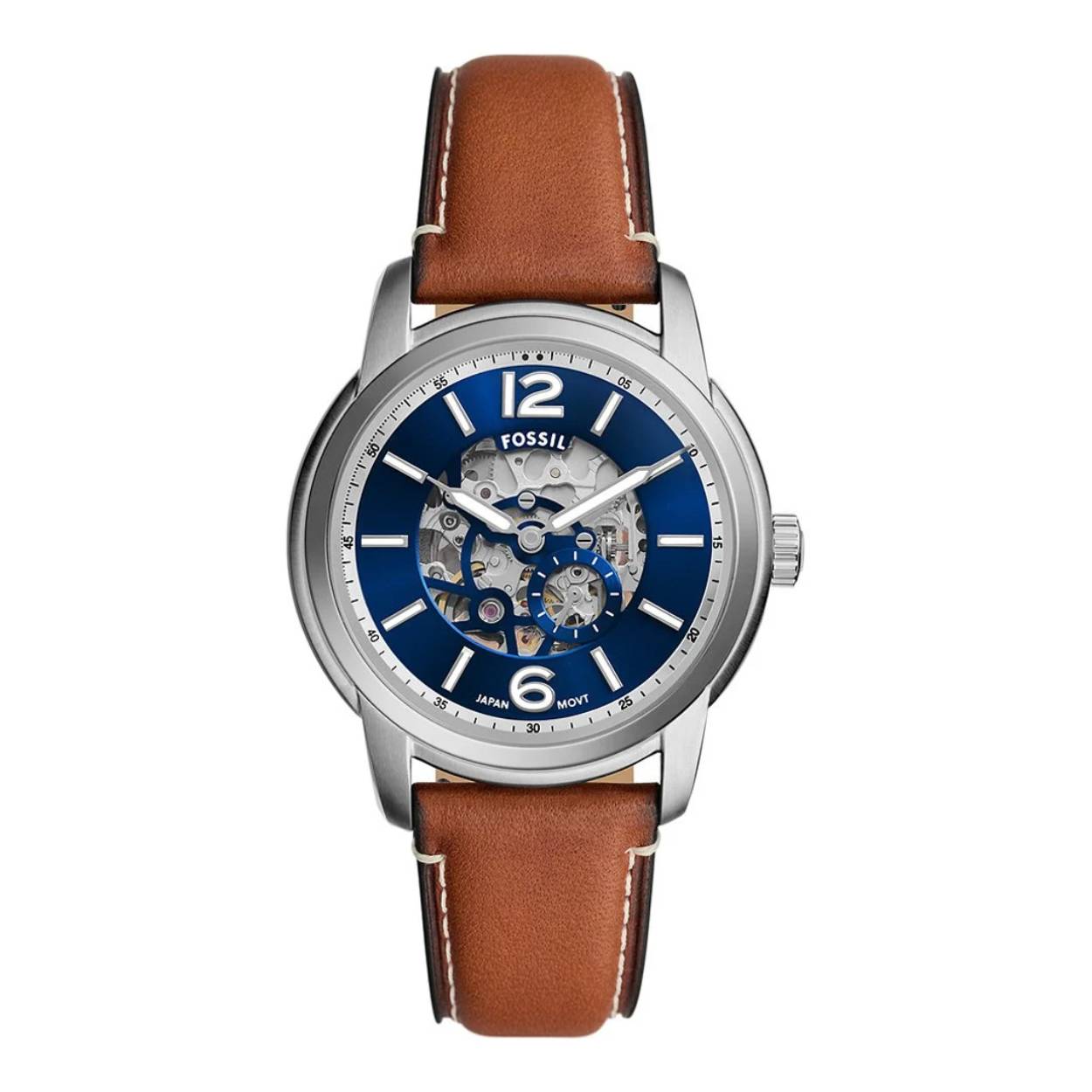 Dit vakkundig vervaardigde Fossil Heritage horloge is het resultaat van onze jarenlange toewijding aan het maken van premium horloges. Met een driedelige kast met een stapsgewijs profiel, een blauwe doorschijnende wijzerplaat met het nauwkeurige automatische uurwerk, een krasbestendig saffierkristal met dubbele koepel en een bruin leren bandje.