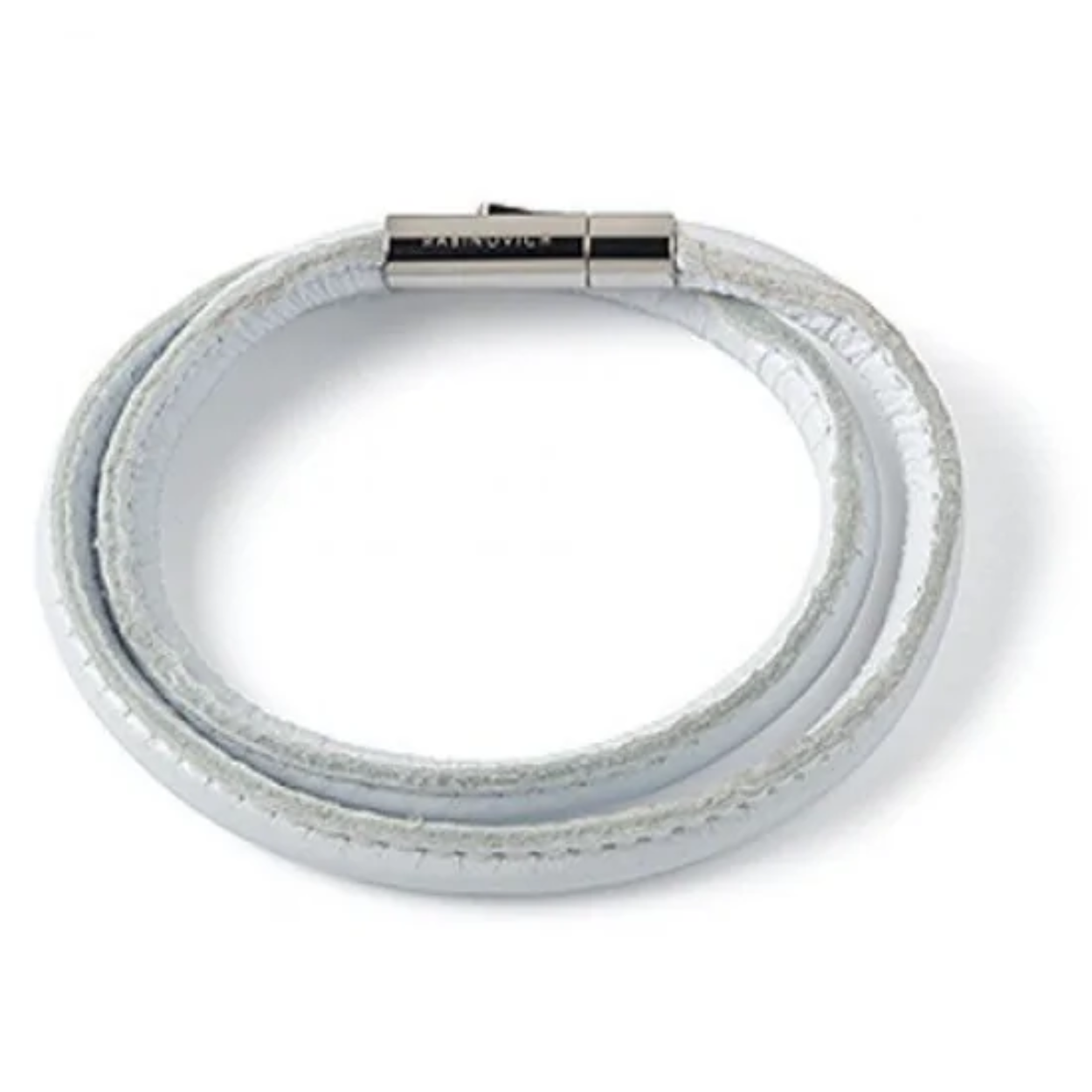Armband wit Geitenleer maat 20 cm
