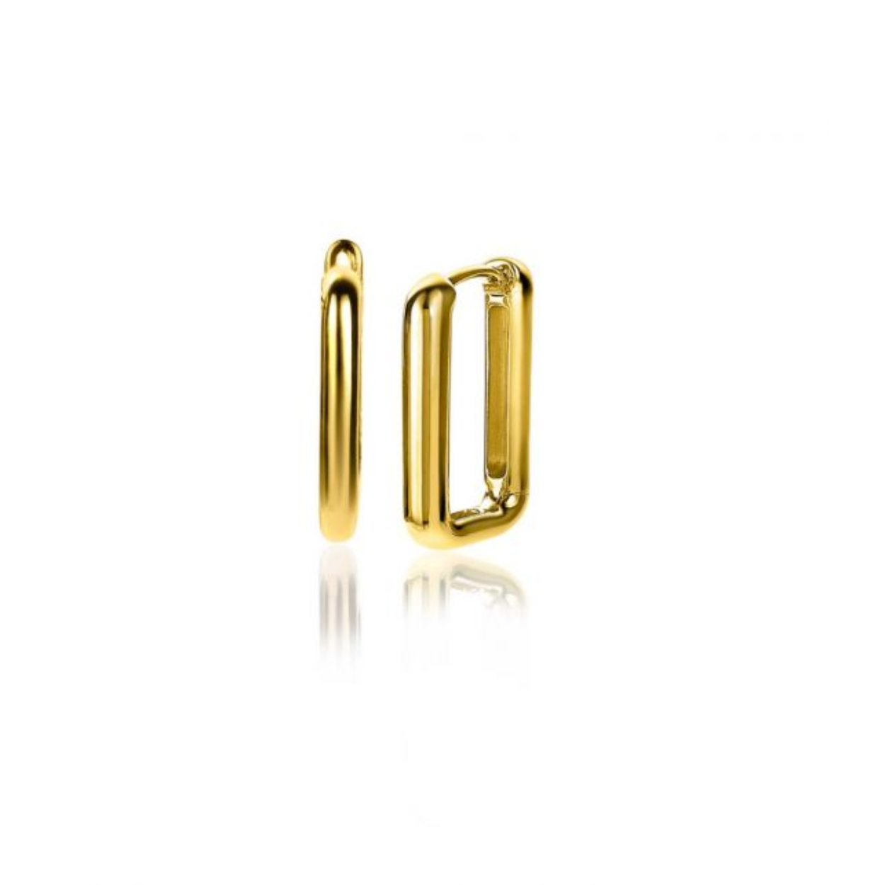 ZINZI zilveren oorringen in gladde, open vierkante vorm. De doorsnede van deze oorringen is 15mm en de dikte is 2mm. Vervaardigd van eerste gehalte zilver (925) en extra 14K geel verguld.