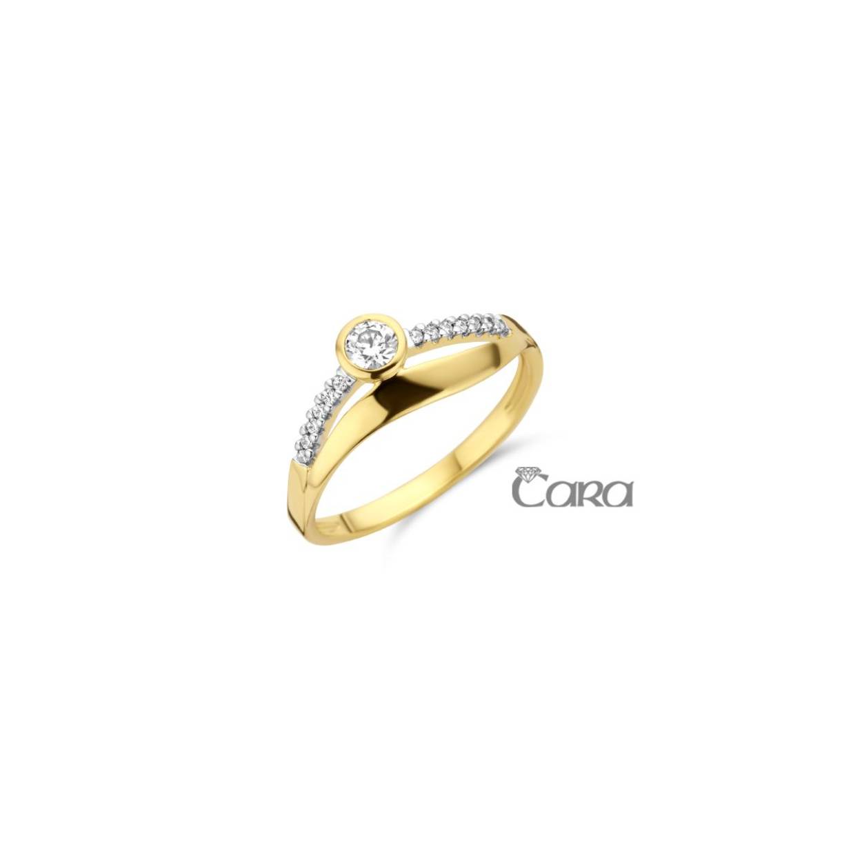 Cara ring goud zirconia 